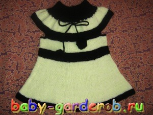 Вязаное платье для девочки 6 месяцев фото 8